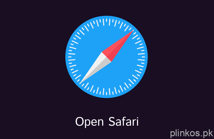 Open Safari to start playing Plinko Casino games using iPhone