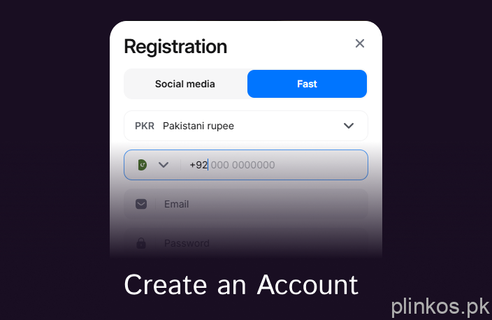 Create an account in the selected casino to start playing Plinko