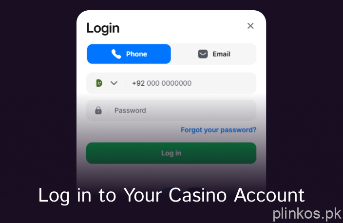 To start depositing on casinos with Plinko, Log in to the casino account you selected