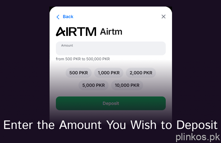 Enter the amount you want to deposit - Plinko Casinos Deposit and Withdrawal for Pakistani Players