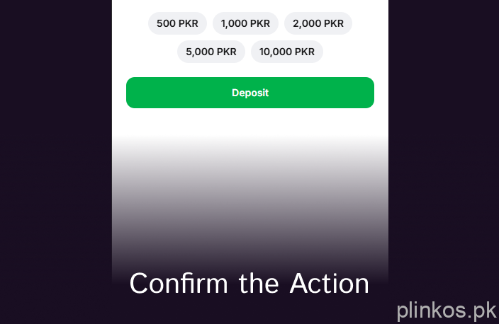 Confirm the Action by pressing required button - Plinko Casino Deposits and Withdrawals